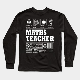 Maths Teacher Long Sleeve T-Shirt